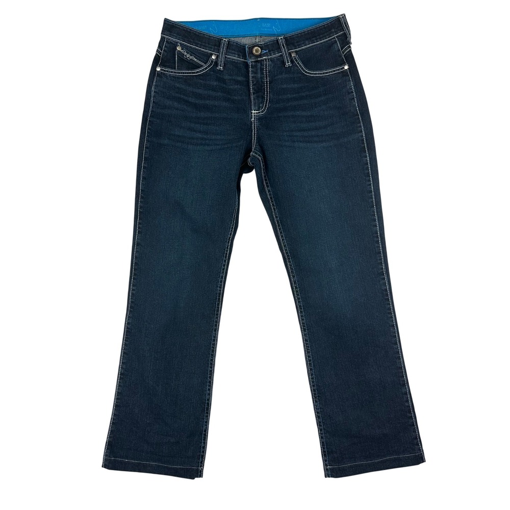 Wrangler Jeans Womens‎ Q-Baby Bootcut 7/8x32 Dark Wash Western Stretch Denim